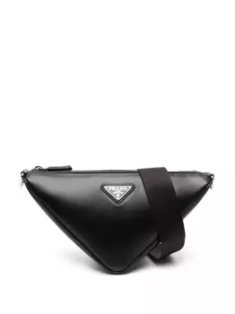 Сумка через плечо Triangle с логотипом Prada, черный