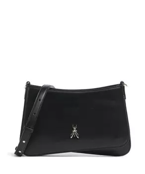 Сумка через плечо Tris из мелкозернистой телячьей кожи. Patrizia Pepe, черный