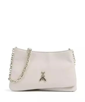 Сумка через плечо Tris из зернистой телячьей кожи. Patrizia Pepe, белый