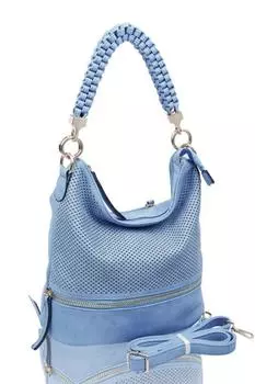 Сумка через плечо Troous из искусственной кожи с плетеной ручкой Fontanella Fashion, синий