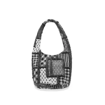 Сумка через плечо унисекс Crying Center, Серо-черная шахматная доска