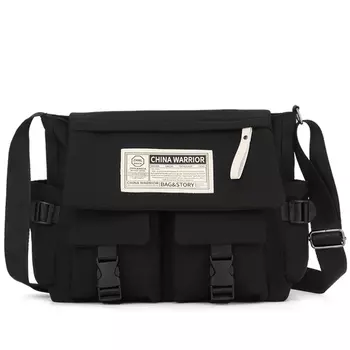 Сумка через плечо унисекс WARRIOR, Черный