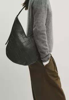 Сумка через плечо V-Shaped Massimo Dutti, коричневый