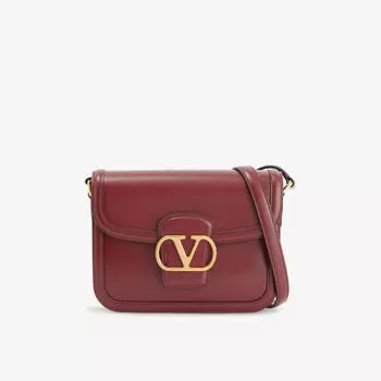 Сумка через плечо Valentino Garavani маленькая кожаная, бордовый