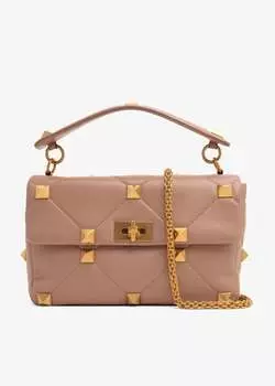 Сумка через плечо Valentino Garavani Roman Stud Large, бежевый