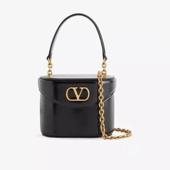 Сумка через плечо Valentino Garavani Vain Vanity маленькая кожаная, черный