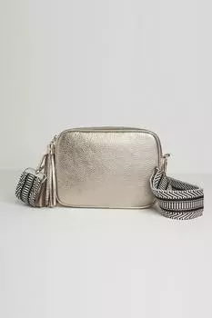 Сумка через плечо 'Verona' с кисточками и ремешком ацтекского стиля Betsy & Floss, золото