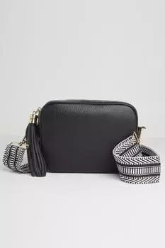 Сумка через плечо 'Verona' с кисточкой и ремешком ацтекского типа Betsy & Floss, черный