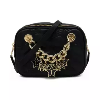 Сумка кросс-боди Versace с золотыми подвесками, черный