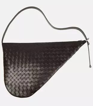 Сумка через плечо Virgule из кожи Bottega Veneta, коричневый