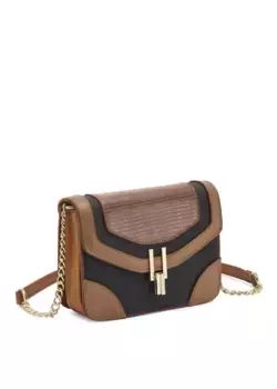 Сумка через плечо Vivance, с цепочками, мини-сумка, сумка через плечо VEGAN, черный