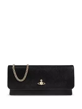 Сумка через плечо Vivienne Westwood с металлической пластиной Orb, черный