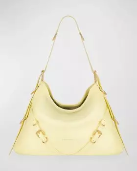 Сумка через плечо Voyou среднего размера из мятой кожи Givenchy, цвет Soft Yellow