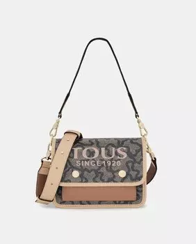 Сумка через плечо в черных тонах с магнитом Tous, черный