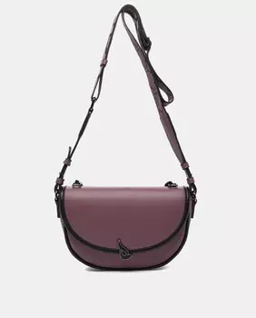 Сумка через плечо в форме полумесяца из переработанных материалов сиреневого цвета Abbacino, сиреневый