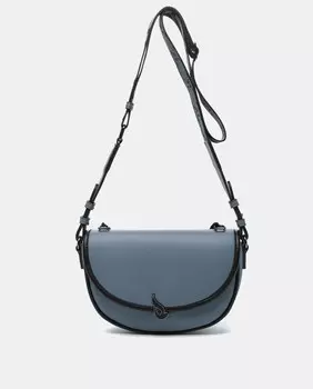 Сумка через плечо в форме полумесяца из синих переработанных материалов Abbacino, синий