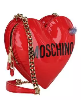 Сумка через плечо в форме сердца Moschino, красный
