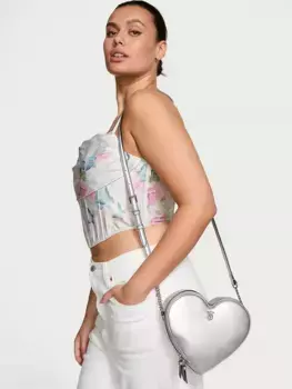 Сумка через плечо в форме сердца Victoria'S Secret, серебреяный