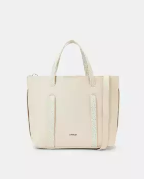 Сумка через плечо в однотонном цвете Jo & Mr. Joe, кремово-белый