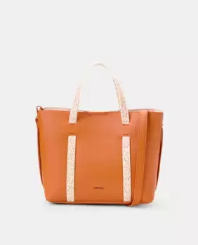 Сумка через плечо в однотонном цвете Jo & Mr. Joe, оранжевый