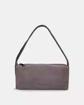 Сумка через плечо в стиле багет с ручкой из стразов Alma en Pena, серый