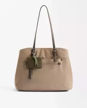 Сумка через плечо в стиле шоппер с несколькими отделениями и застежкой-молнией со съемным отделением для карт Parfois, коричневый