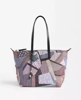 Сумка через плечо в стиле шоппер с застежкой-молнией и принтами Parfois, многоцветный