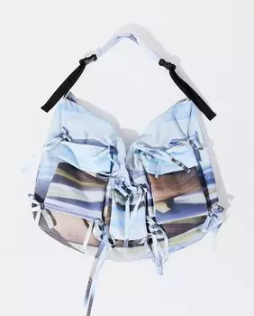 Сумка через плечо в стиле шоппер с регулируемым ремнем и застежкой-молнией с принтами различных цветов Parfois, мультиколор