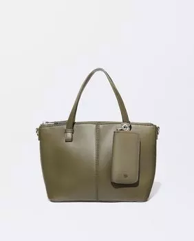 Сумка через плечо в стиле шоппер, трансформируемая в плечо, с застежкой-молнией цвета хаки Parfois