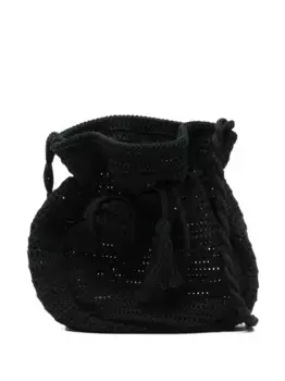 Сумка через плечо в технике кроше BLUMARINE, черный