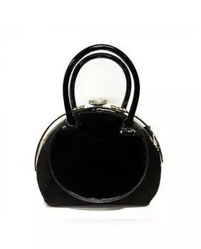 Сумка через плечо в твердом футляре из металлической рыбьей чешуи JFY, черный