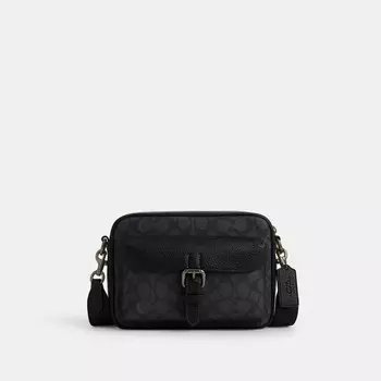 Сумка через плечо Warner COACH, цвет gunmetal/charcoal/black