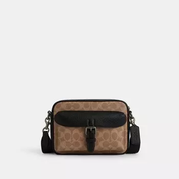 Сумка через плечо Warner COACH, цвет qb/tan/black