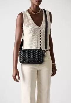 Сумка через плечо WEAVE CAMERA BAG - Across body bag KARL LAGERFELD, черный