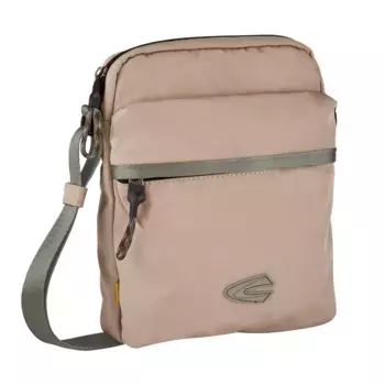 Сумка через плечо верблюжьего цвета "Terra" из переработанного нейлона и объемными накладными карманами Camel Active, бежевый