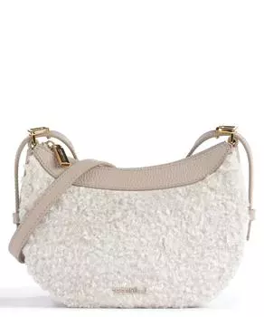 Сумка через плечо Whisper Astrakan искусственный мех, зернистая яловая кожа Coccinelle, бежевый