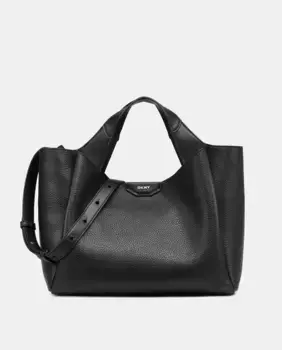 Сумка через плечо Willa со съемной ручкой и однотонным принтом DKNY, черный