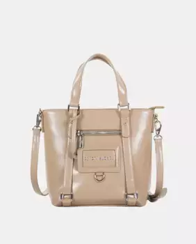 Сумка через плечо-вставка серо-коричневого цвета Devota & Lomba, цвет Topo