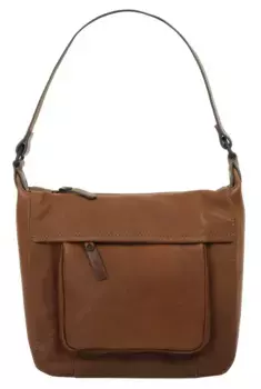 Сумка через плечо X-Zone, натуральная кожа, цвет Cognac