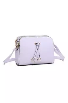 Сумка через плечо Yubiwa Twin Rings Charm с тремя отделениями из искусственной кожи Fontanella Fashion, фиолетовый