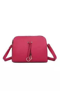 Сумка через плечо Yubiwa Twin Rings Charm с тремя отделениями из искусственной кожи Fontanella Fashion, розовый