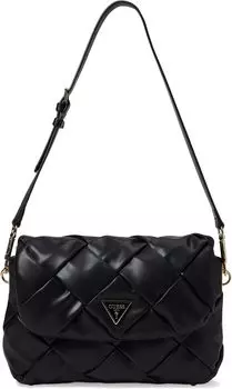 Сумка через плечо Zaina с клапаном GUESS, черный