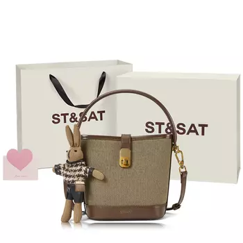 Сумка через плечо, женская, многоцветная, тканевая ST&SAT, Coffee