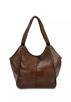 Сумка через плечо ZOELLA с плетеными ручками HARPA, цвет Mocha