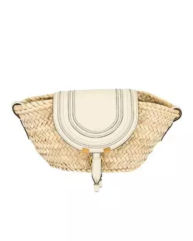 Сумка Chloe Raffia Marcie Shoulder, цвет Natural White