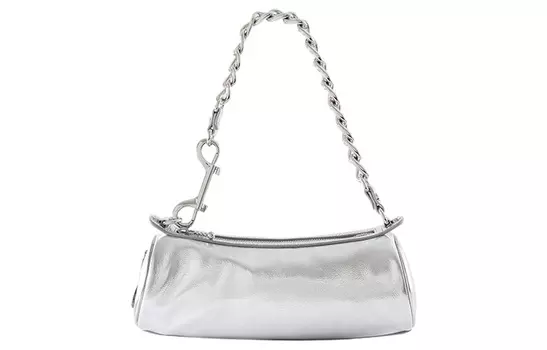 Сумка-цилиндр из полиэстера, женская, через плечо, серебристая Vivienne Westwood