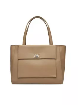 Сумка Ck Medium Shopper K60K612811 Calvin Klein, бежевый
