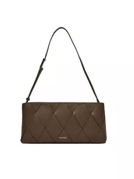 Сумка Ck Woven Elongated Shoulder Bag K60K612992 Calvin Klein, коричневый