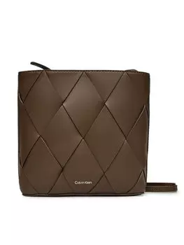 Сумка Ck Woven Square Crossbody K60K612991 Calvin Klein, коричневый