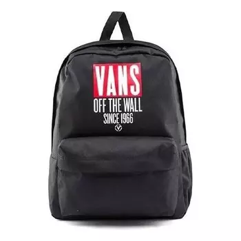 Сумка classics logo backpack 'black red white' Vans, черный
